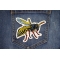 Wasp Patch shown on jeans