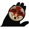 Fox Stare Round Patch shown on hand for size comparison