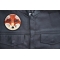 Fox Stare Round Patch shown on leather vest