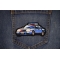 Police Car Patch shown on jeans