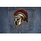 Spartan Helmet Patch shown on jeans