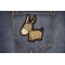 Cute Baby Donkey Patch shown on jeans