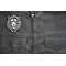 Silver Lion Patch shown on leather vest