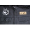 Tribal Wolf Decal Patch shown on leather vest