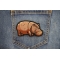 Hippo Patch shown on jeans