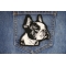 French Bulldog Patch shown on jeans