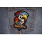 Pirate Parrot Patch shown on jeans
