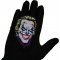 Hello Joker Patch shown on hand for size comparison