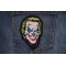 Hello Joker Patch shown on jeans