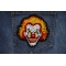 Afro Clown Patch shown on jeans