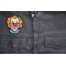 Scary Clown Patch shown on leather vest