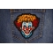 Laughing Clown Patch shown on jeans