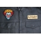 Laughing Clown Patch shown on leather vest