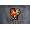Cock Rooster Patch shown on jeans