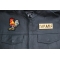 Cock Rooster Patch shown on leather vest