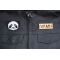 Panda Bear Patch shown on leather vest