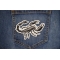 Scorpion Patch shown on jeans