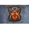 Rottweiler Stare Patch shown on jeans