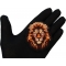 Lion with a Stare Patch shown on hand for size comparison