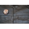Pretty Wolf Patch shown on leather vest