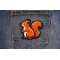 Cute Squirrel Patch shown on jeans