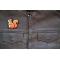 Cute Squirrel Patch shown on leather vest