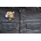 Thinking Mountain Lion Patch shown on leather vest