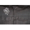 Tribal Wolf Snaring Patch shown on leather vest
