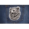 Angry Bear Patch shown on jeans