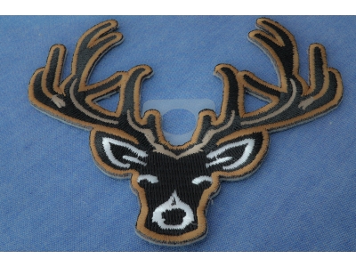 Black Deer Head Patch