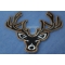 Black Deer Head Patch diagonal view