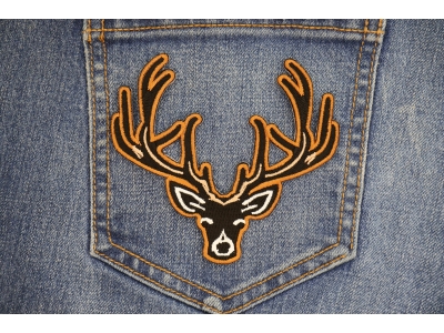 Black Deer Head Patch