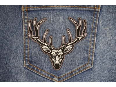 White Deer Head Patch