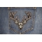 White Deer Head Patch shown on jeans