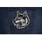 Vicious Tribal Wolf Patch shown on jeans