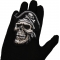 Dead Skull Pirate Patch, Skull Patches shown on hand for size comparison