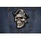 Dead Skull Pirate Patch shown on jeans