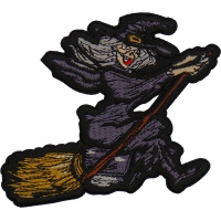 Witch Riding Broom Patch