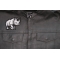 Rhino Patch shown on leather vest