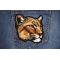 Mountain Lion Patch shown on jeans
