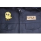 Cute Baby Chicken Patch shown on leather vest