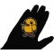 Baby Chick Patch shown on hand for size comparison