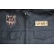 Staring Wolf Patch shown on leather vest
