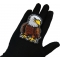 Cartoon Eagle Patch shown on hand for size comparison