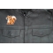 Cute Chipmunk Patch shown on leather vest