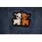 Baby Goats Patch shown on jeans