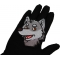 Cartoon Wolf Patch shown on hand for size comparison