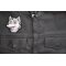 Cartoon Wolf Patch shown on leather vest