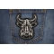 Bull Stare Patch shown on jeans