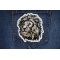 Lion Patch shown on jeans